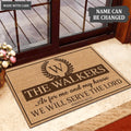Luvingrace L130 Vintage Monogram Collection As For My House Personalized Doormat