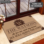 Luvingrace L132 Floral Monogram Collection As For My House Personalized Doormat