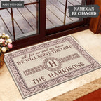 Printfamily L33 Monogram Collection As For My House Personalized Doormat