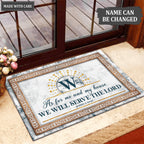 Printfamily L36 Monogram Collection As For My House Personalized Doormat