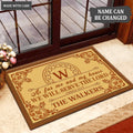 Printfamily L40 Monogram Collection As For My House Personalized Doormat
