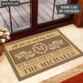 Printfamily L49 Royal Monogram Collection As For My House Personalized Doormat