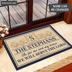 Printfamily L51 Royal Monogram Collection As For My House Personalized Doormat