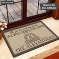 Printfamily L56 Royal Monogram Collection As For My House Personalized Doormat