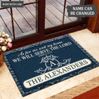 Printfamily L61 Royal Monogram Collection As For My House Personalized Doormat