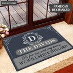 Printfamily L73 Luxury Monogram Collection As For My House Personalized Doormat