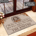 Printfamily L74 Luxury Monogram Collection As For My House Personalized Doormat