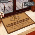 Printfamily L142 Vintage Monogram Collection As For My House Personalized Doormat