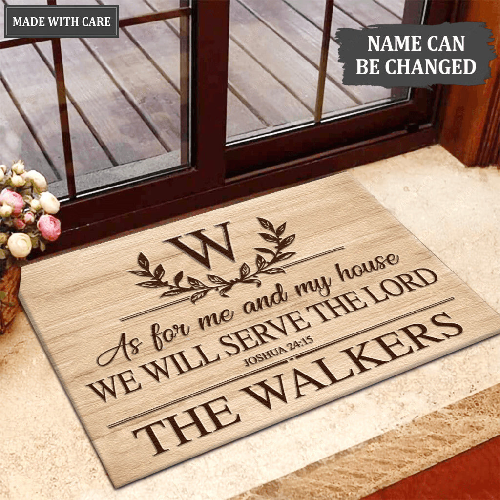 Luvingrace L148 Floral Monogram Collection As For My House Personalized Doormat