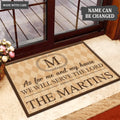 Luvingrace L168 Vintage Monogram Collection As For My House Personalized Doormat