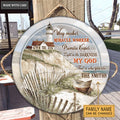 Personalized Lighthouse Waymaker Wood Circle Sign