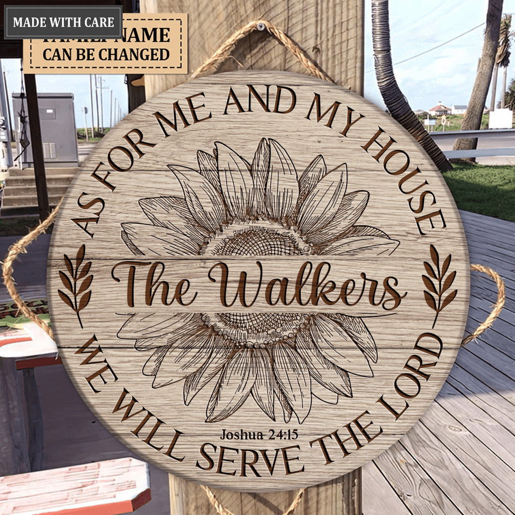 Sunflower As For Us Personalized Circle Sign