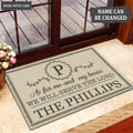 Printfamily L194 Floral Monogram Collection As For My House Personalized Doormat