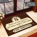 Luvingrace M97 Elegant Monogram Collection As For My House Personalized Doormat