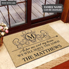 Monogrammed Letter Serve The Lord Personalized Doormat