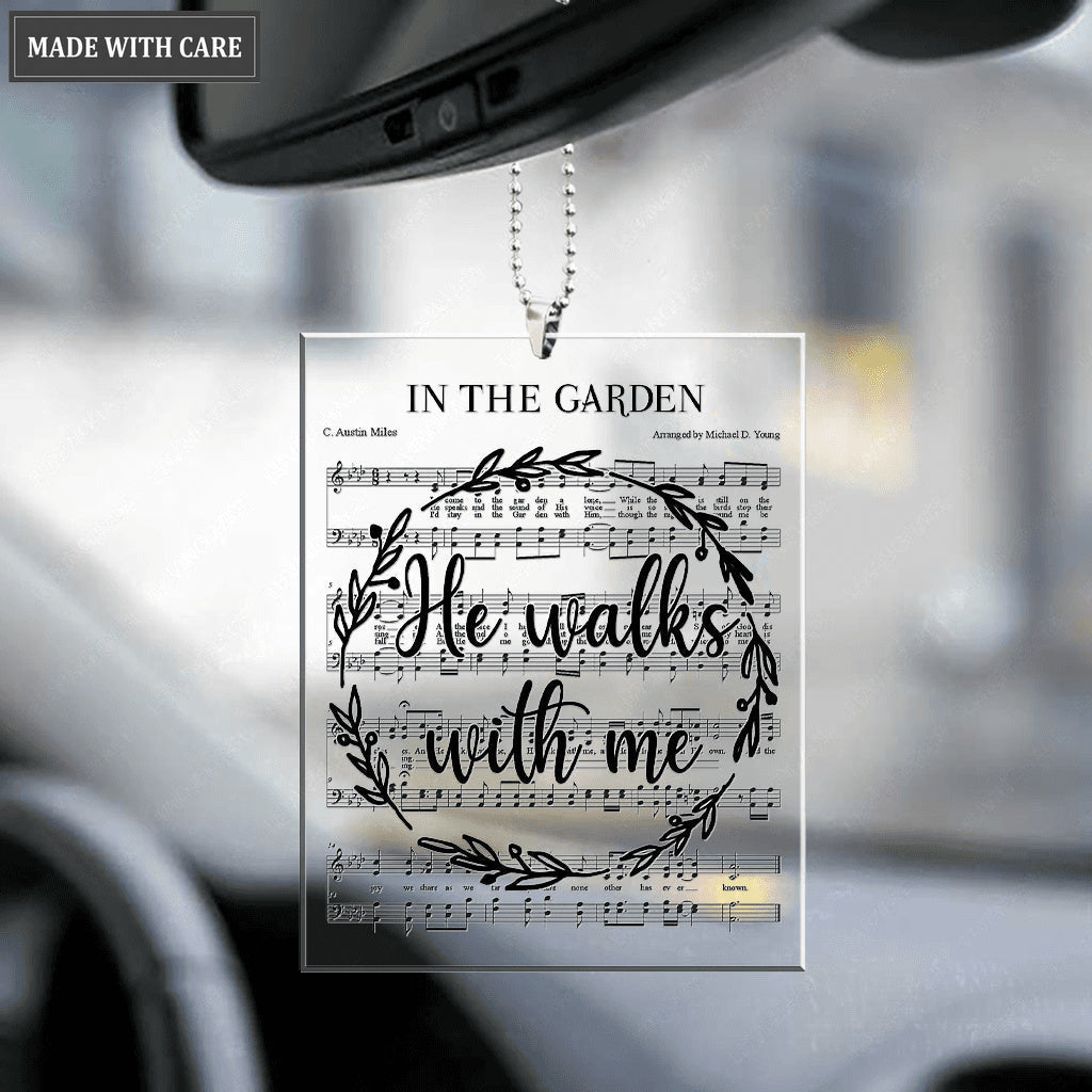He Walks With Me Music Sheets Ornament