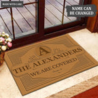 Luvingrace M41 Vintage Monogram Collection We Are Covered Personalized Doormat