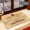 Printfamily M42 Luxury Monogram Collection Holy Spirit Personalized Doormat