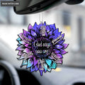 Purple Blue Sunflower God Says You Are Ornament