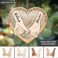 Fingerprint Heart God Blessed Personalized Wooden Ornament