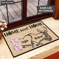Buck And Doe Home Sweet Home Personalized Doormat