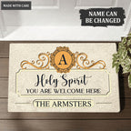 Holy Spirit You Are Welcome Here Personalized Doormat