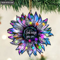 Christmas Light Sunflower God Says You Are Ornament