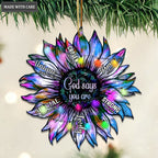 Christmas Light Sunflower God Says You Are Ornament