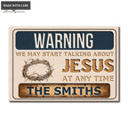 Warning We May Start Talking Personalized Doormat