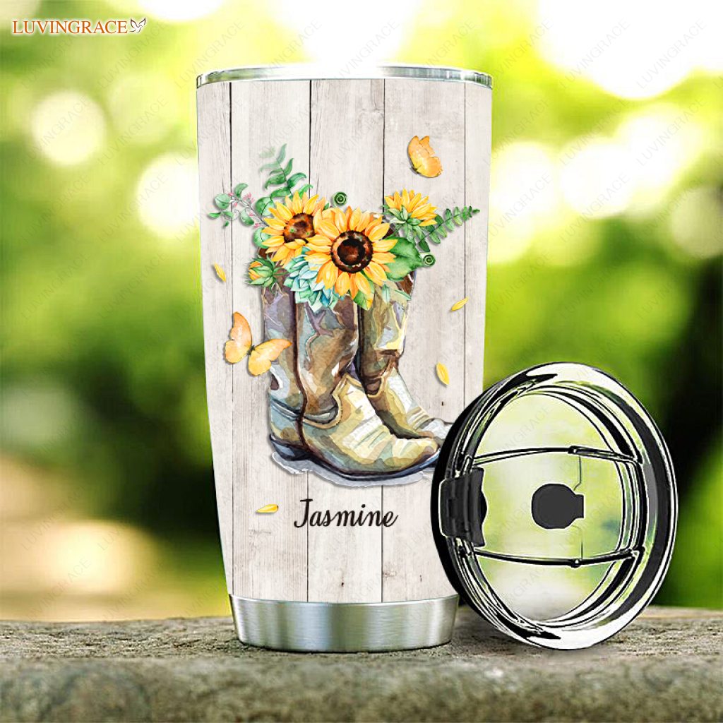 Yellow Boots By Glory Personalized Tumbler Tumbler