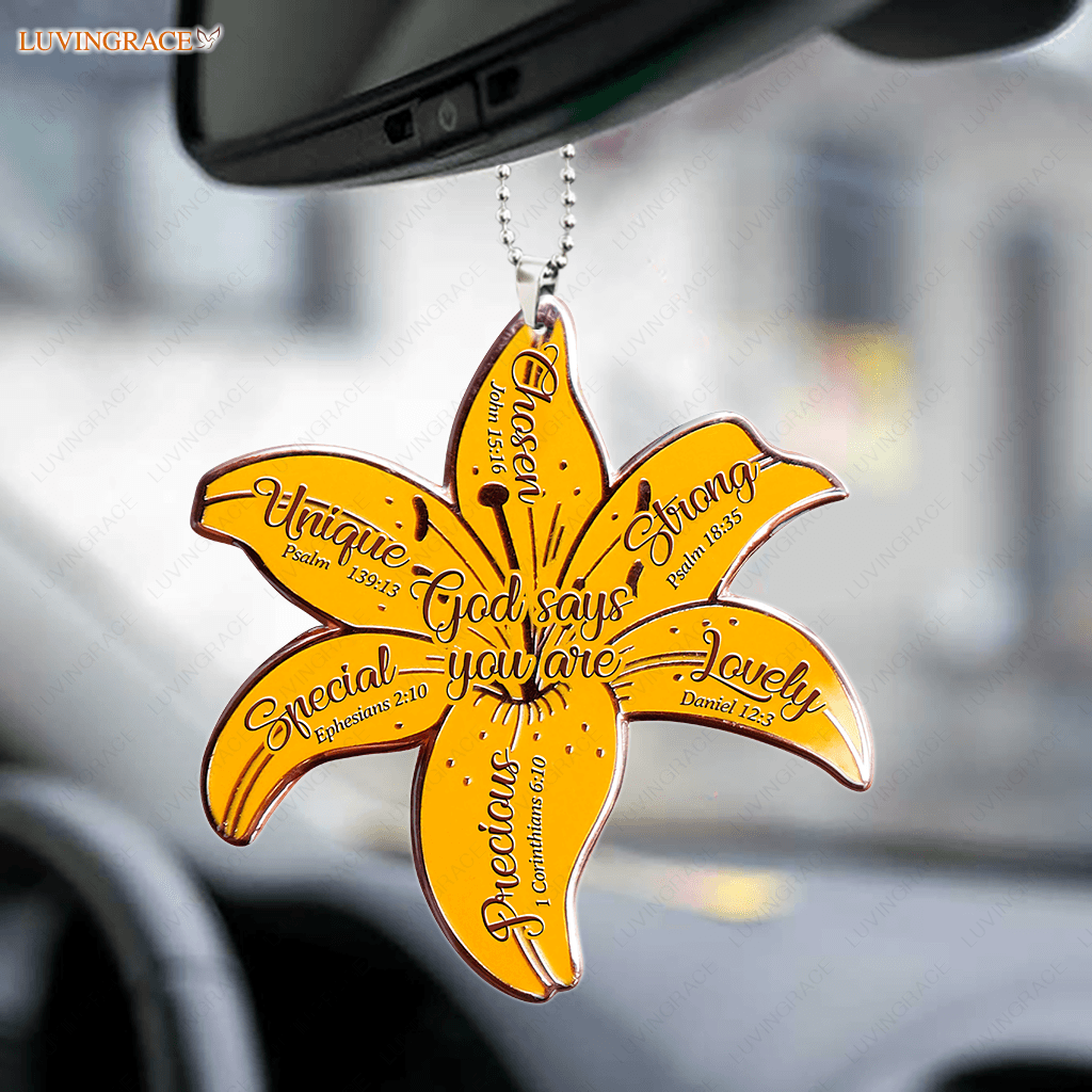Yellow Lily God Says You Are Ornament