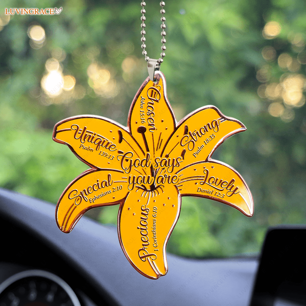 Yellow Lily God Says You Are Ornament