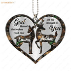 Printfamily M108 Deer Couple God Blessed Personalized Ornament